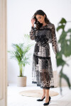 Dámské šaty 9263 Black - Mefese 40 černo - bílá