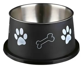 TRIXIE Miska nerez KOKR v plastovém obalu / Miska pro psy / Nerez / Gumové dno / 0,9 l / O 19 cm