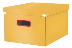 Leitz ClickStore Cosy M (A4) teplá žlutá / Úložná krabice s víkem / karton / 281 × 200 × 370 mm (53480019)