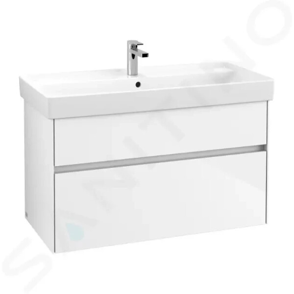 VILLEROY & BOCH - Collaro Umyvadlová skříňka, 954x546x444 mm, 2 zásuvky, Glossy White C01100DH