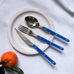 SABRE PARIS 4-dílná sada příborů Bistrot Brillant – Lapis Blue, modrá barva, kov, plast