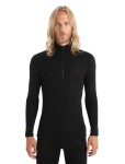 Pánské merino triko dlouhý rukáv, 1/2 zip ICEBREAKER Mens 175 Everyday LS Half Zip, Black velikost: XL