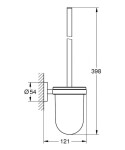 GROHE - QuickFix Start WC štětka nástěnná, s držákem, sklo/supersteel 41185DC0