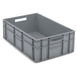 Stohovatelná europřepravka 600 x 400 x 200 mm, šedá, objem 40l, nosnost 15kg | RAJA