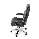 Kancelářské křeslo, houpací mechanismus, šedá ekokůže, KA-F1385 GREY