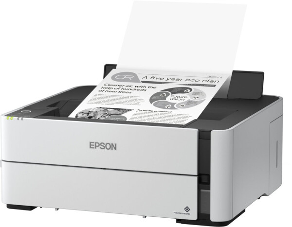 EPSON EcoTank M1180 bílá / Inkoustová tiskárna černobilá / 1200 x 2400 dpi / A4 / USB / WiFi / Ethernet (C11CG94403)