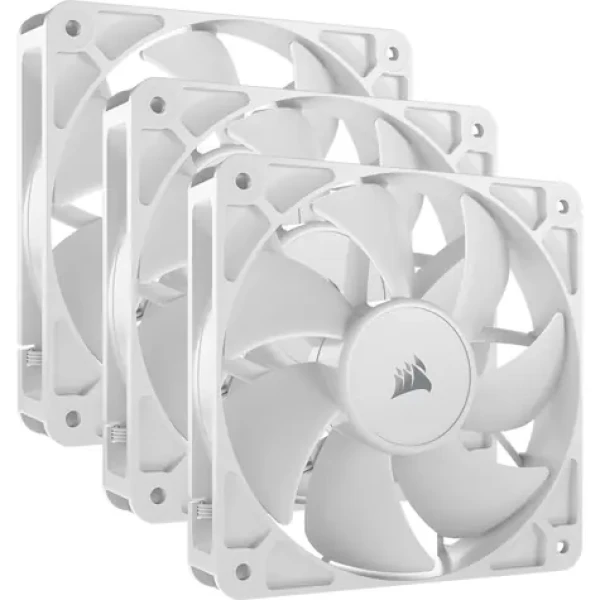 Corsair RS120 PWM 3ks bílá / 120mm / Magnetic Dome Bearing / 420-2100 RPM / 72.8 CFM / 4-Pin (CO-9050193-WW)
