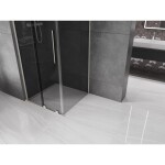 MEXEN/S - Velar L sprchový kout, posuvné dveře 110 x 110, grafit, nikl kartáčovaný 871-110-110-43-97