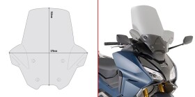 D1186S plexi kouřové Honda Forza 750 (21-24), vxš - 545x570 mm, vyšší o 20 mm