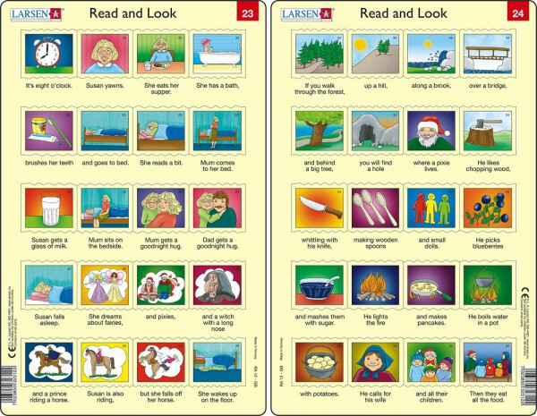 Učební puzzle MIDI - Angličtina-delší věty RA12/20 dílků (2 druhy) - Larsen