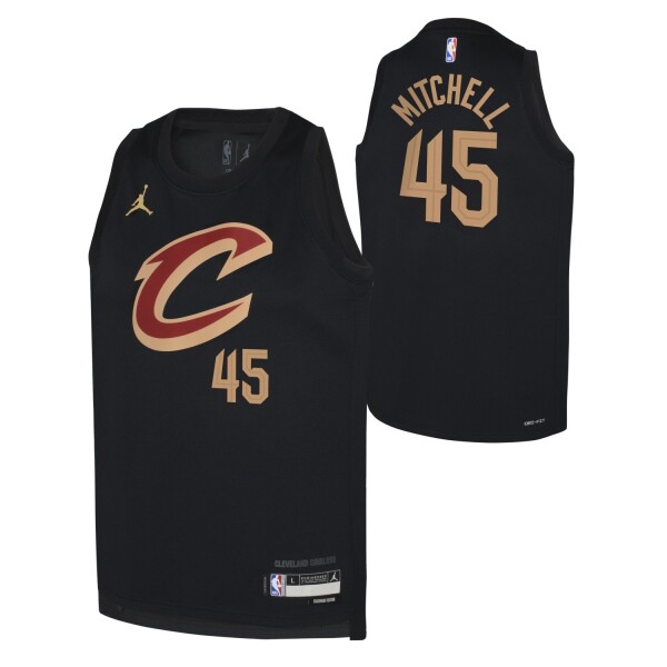 Dětský dres Cleveland Cavaliers NBA Donovan Mitchell #45 Statement Swingman Černá (YOUTH)