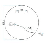 REA - Zrcadlo LED 70cm BAS HOM-05519