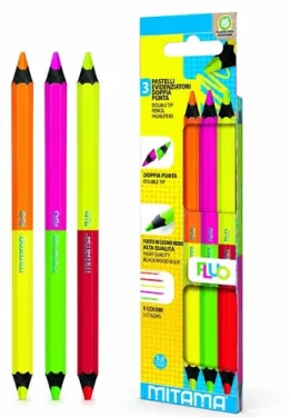 Mitama NEON JUMBO / Pastelky / oboustranné / 5 neonových barev / 3 ks (61919)
