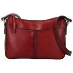 Luxusní dámská kožená crossbody kabelka Katana Arletta, vínová