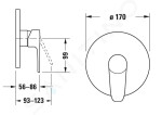 DURAVIT - B.1 Sprchová baterie pod omítku, chrom B14210010010