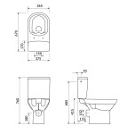 Wc kombi komplet stojící Cersanit City zadní odpad K35-037 K35-037