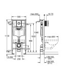 GROHE - Rapid SL Předstěnová instalace pro závěsné WC, tlačítko Nova Cosmopolitan, chrom 38860000