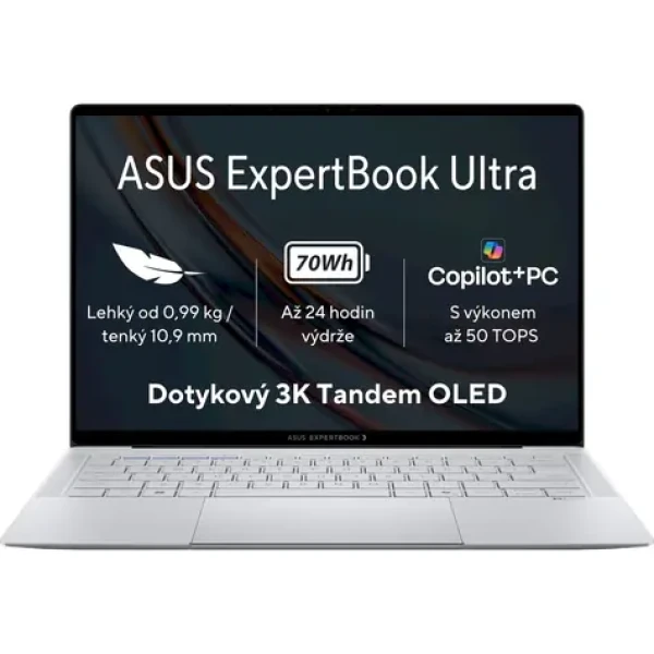 ASUS ExpertBook Ultra B9406CAA šedá / 14" / 2880 × 1800 / Ultra 7 356H 1.9GHz / 32GB / 1TB SSD / Intel / W11P (B9406CAA-OLEDU7321SX)