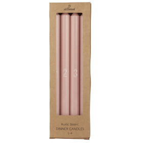 Ib Laursen Adventní svíčky 1-4 Rosa Malva – set 4 ks, růžová barva, vosk
