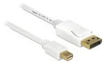 Delock Kabel Mini DisplayPort 1.2 (M) - DisplayPort (M) 7m bílá / 4K / 60 Hz (83485)