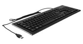 Delock Water-Drop černá / Klávesnice / Drátová USB / QWERTZ / Numerická klávesnice (12672)