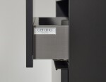 CERANO - Koupelnová skříňka Velora - černá matná, úchytka černá + umyvadlo z lit. mramoru Ovo - bílá lesklá - 100,5x58x46,5 CER-979999