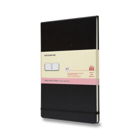 Skicář Moleskine Watercolour Album - tvrdé desky - A4, černý