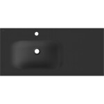 MEXEN - Vela umyvadlo zapuštěné do desky levá 101 x 46,5, černá mat 25231071L