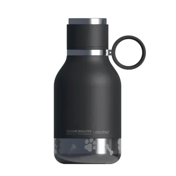 Asobu Láhev s miskou pro psa Dog Bowl Bottle černá 1 l