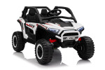 Mamido Elektrické autíčko Buggy UTV KCK 4x4 bílé 24V | 800W | 50 kg | EVA | LED | 2,4Ghz | ECO kůže