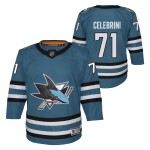Outerstuff Dětský dres Macklin Celebrini #71 San Jose Sharks NHL Premier Home/Team Velikost: S/M