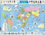 Puzzle MAXI - Mapa Svět/ 107 dílků - Lanco