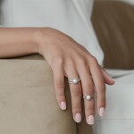 Stříbrný prsten pravou bílou perlou Carla, stříbro 925/1000, Bílá mm)