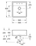 Keramický dřez Villeroy & Boch modulový, 632061TR, Timber 632061TR