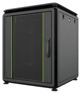 Lanview Data Line černá / Stojanový rozvaděč / 19" / 600×600 mm / 12U / nosnost 2000 kg (RDL12U66BL)