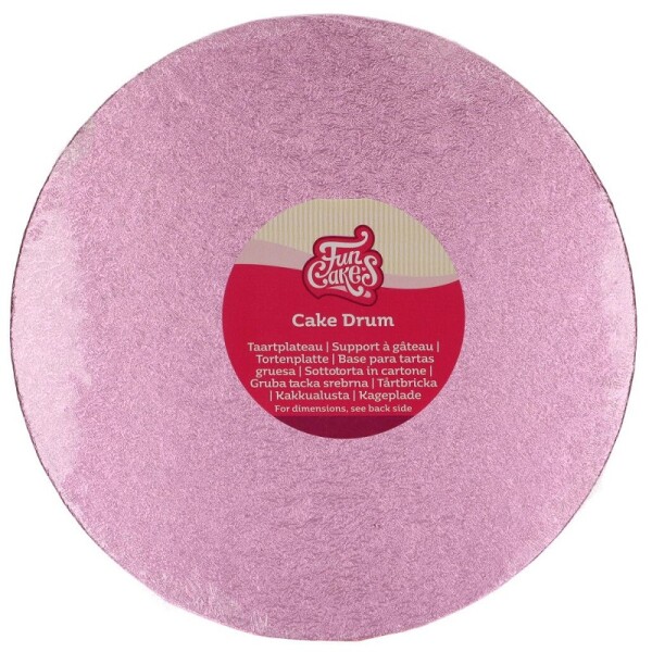 FunCakes Dortová podložka růžová Kruh 30,5 cm Tloušťka 12 mm