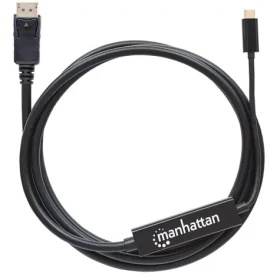 Manhattan USB-C na DisplayPort 2 m černá / Adaptérový kabel / 3840 × 2160 px / 60 Hz / DP Alt Mode / Thunderbolt 3 (152464)