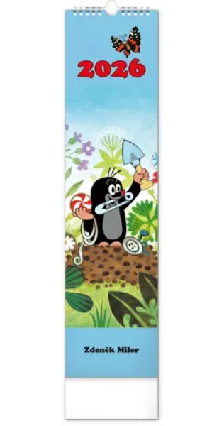 NOTIQUE Nástěnný kalendář Krteček – Krtko 2026 / 12 x 48 cm (PGN-35758-L)