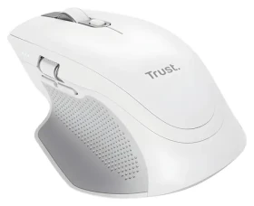 Trust Ozaa+ bílá / Bezdrátová myš / optická / 3 200 DPI / 6 tlačítek / RF 2.4GHz / Bluetooth (24935)