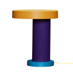 Hübsch Stmívatelná stolní LED lampa Magic, modrá barva, sklo, kov