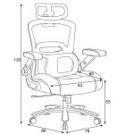 Kancelářská židle, houpací mechanismus, černá látka, KA-N1313 BK