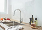 GROHE - Feel Dřezová baterie s výsuvnou sprškou, supersteel 31486DC1