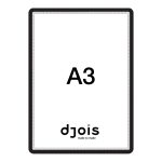 Djois samolepicí rámeček - Magneto, A3, černý, 2 ks