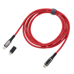 Troika vysokorychlostní nabíjecí kabel (2 m, 100 W, USB-C, červený)