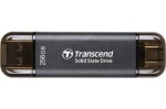 Transcend ESD310C Externí SDD 256GB šedá / USB-A/C 3.2 Gen 2 / R: 1050MBs / W: 950MBs (TS256GESD310C)