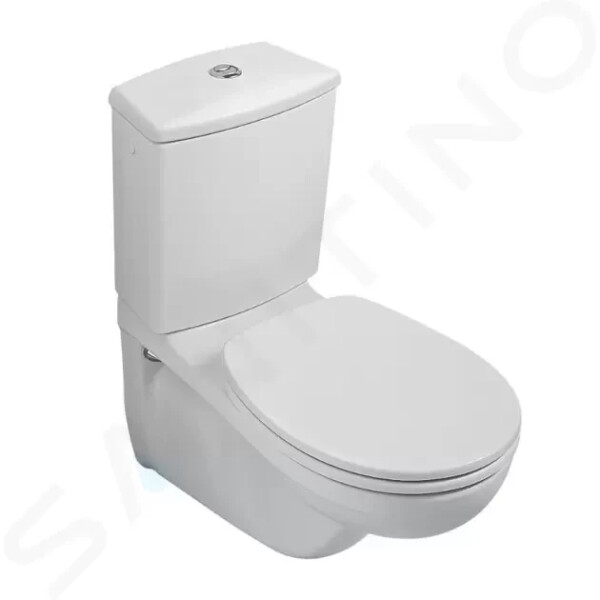 VILLEROY & BOCH - O.novo Závěsná WC kombi mísa, zadní odpad, CeramicPlus, alpská bílá 662310R1