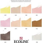 Royal Talens Royal Talens, 11509806, Ecoline brushpen set, sada štětečkových akvarelových popisovačů, 10 ks, Skin