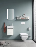 DURAVIT - Vero Air Umývátko 380x250 mm, bez přepadu, otvor pro baterii vpravo, WonderGliss, bílá 07243800001