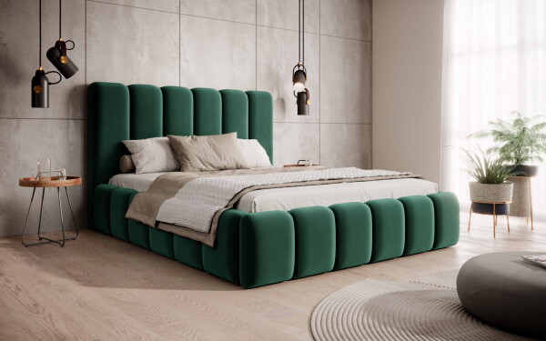 FRONTI Postel MODEL 14 180x200 zelená - MONOLITH 37
