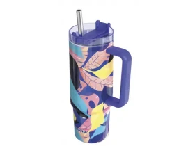 Quokka Nerezový termohrnek s brčkem Vibe Midnight Forest 880 ml (40370QO)